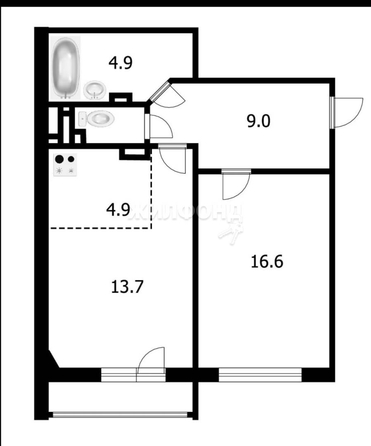 
   Продам 2-комнатную, 50.3 м², Титова ул, 255/2

. Фото 10.