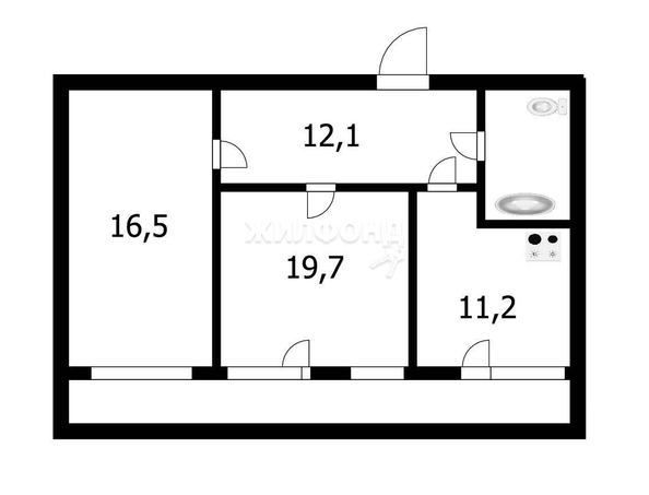 
   Продам 2-комнатную, 77.7 м², Трудовая ул, 24

. Фото 16.