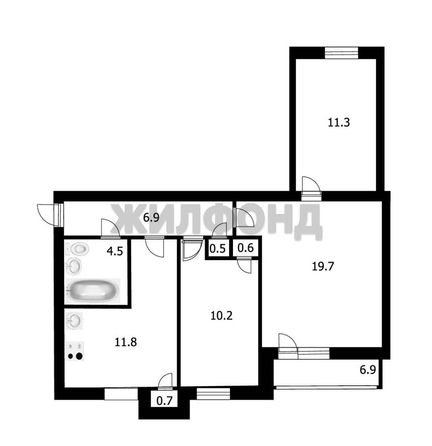 
  Продается 3-комн. квартира, 66.9 м², Петровского ул, д. 7
. Фото 20.