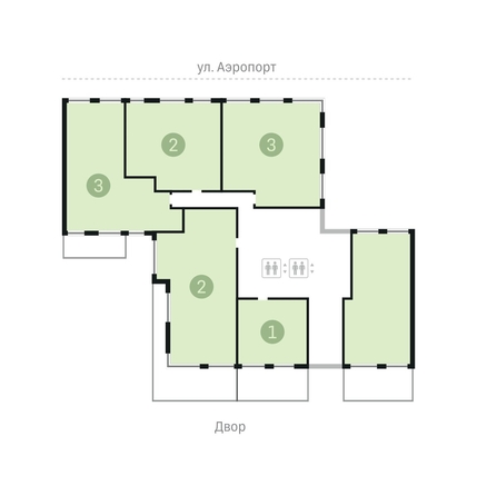 
   Продам 2-комнатную, 138.26 м², Авиатор, дом 1-2

. Фото 9.