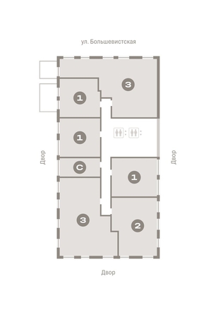 
   Продам 1-комнатную, 55.6 м², Европейский берег, дом 44

. Фото 1.