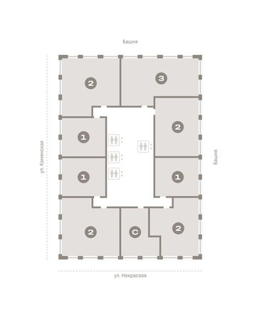 
   Продам 2-комнатную, 66.75 м², Мылзавод, дом 9

. Фото 1.