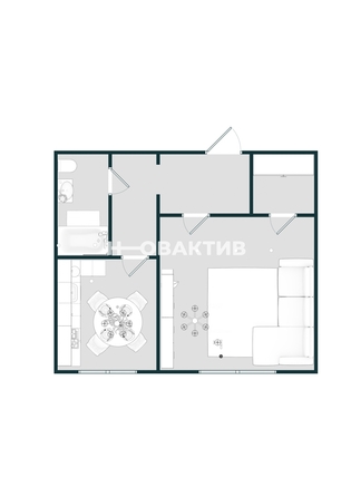 
   Продам 1-комнатную, 40.3 м², Плахотного ул, 72

. Фото 2.