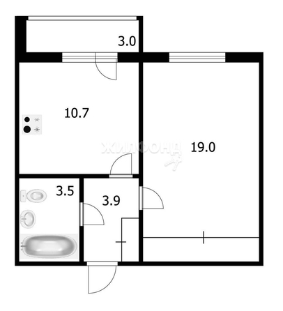 
   Продам 1-комнатную, 36.4 м², Ивана Севастьянова ул, 10

. Фото 8.