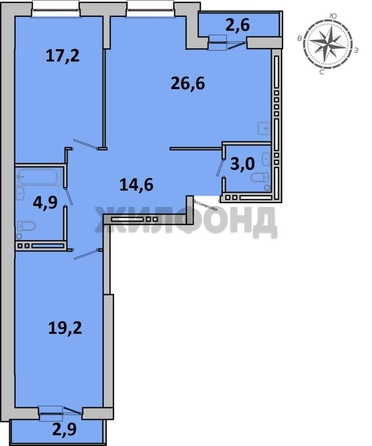 
   Продам 3-комнатную, 84.3 м², Писарева ул, 80/1

. Фото 17.