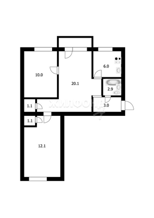 
   Продам 3-комнатную, 56.3 м², Жуковского ул, 117

. Фото 2.