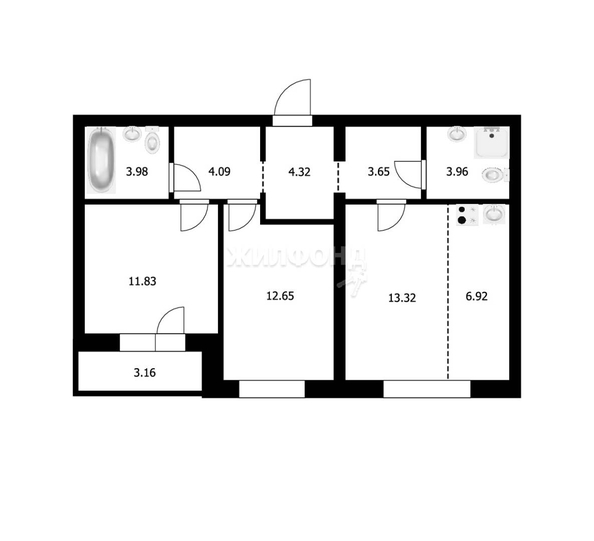 
   Продам 3-комнатную, 65.2 м², Фабричная ул, 65

. Фото 27.