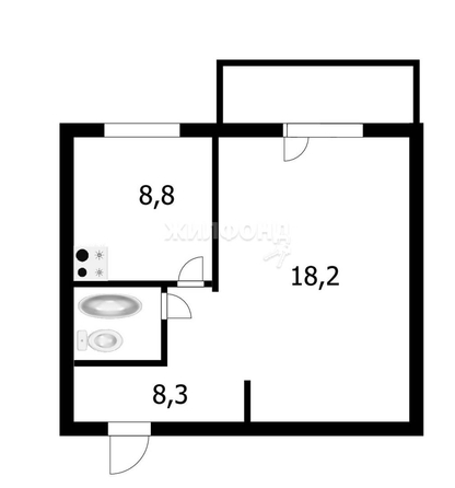 
   Продам 1-комнатную, 38.4 м², Геодезическая ул, 68/5

. Фото 24.