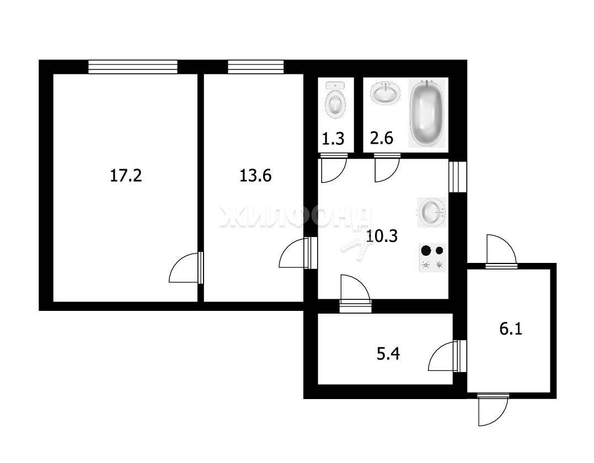 
   Продам 2-комнатную, 76.6 м², Политотдельская ул, 162а

. Фото 15.