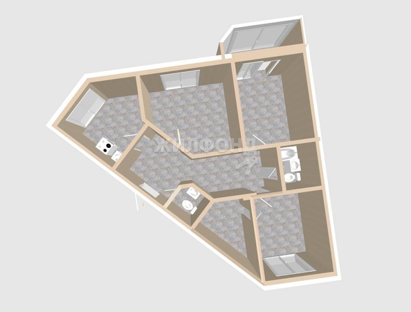 
   Продам 3-комнатную, 84.4 м², Гребенщикова ул, 8

. Фото 19.