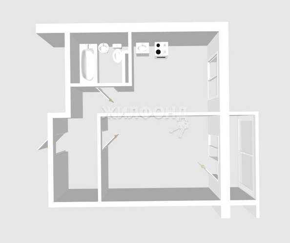 
   Продам 1-комнатную, 35.9 м², Забалуева ул, 102

. Фото 22.