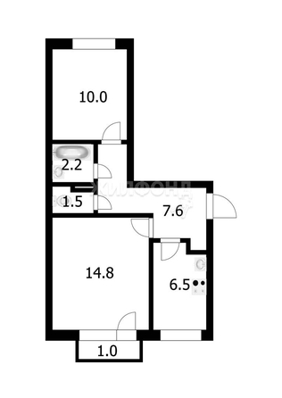 
   Продам 2-комнатную, 43.1 м², Магистральная ул, 57

. Фото 18.