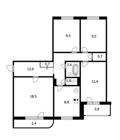 
   Продам 4-комнатную, 80 м², Троллейная ул, 130

. Фото 21.