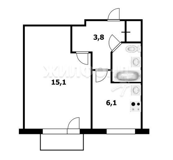 
   Продам 1-комнатную, 28.7 м², Куприна ул, 30

. Фото 3.