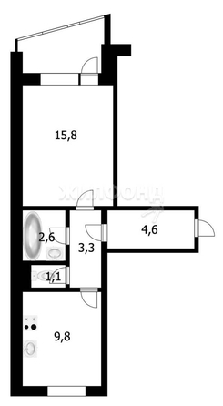 
   Продам 1-комнатную, 37.8 м², Титова ул, 272

. Фото 23.