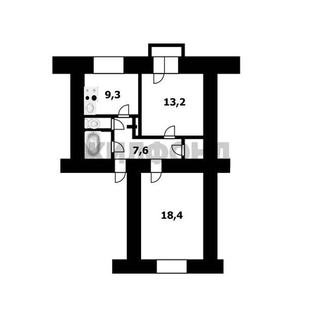 
   Продам 2-комнатную, 55.1 м², Титова ул, 22

. Фото 19.
