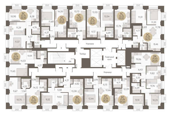 
   Продам 2-комнатную, 38.99 м², Urban-peaks (Городские вершины)

. Фото 1.