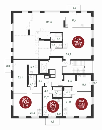 
  Продается 2-комн. квартира, 80.18 м², ЖК Скандинавские кварталы, дом 1
. Фото 2.
