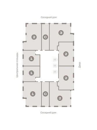 
   Продам 2-комнатную, 74.71 м², Европейский берег, дом 45

. Фото 1.