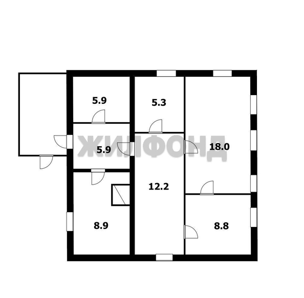 
   Продам дом, 65 м², Новосибирск

. Фото 15.