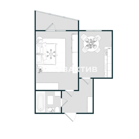 
   Продам 1-комнатную, 39.3 м², 

. Фото 31.