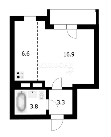 
   Продам студию, 24 м², Петухова ул, 162

. Фото 13.