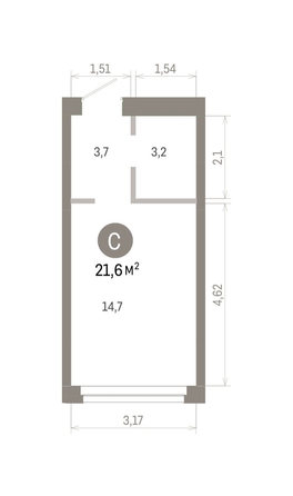 
  Продается студия 21.58 м², в ЖК Европейский берег, дом 45. Фото 1.