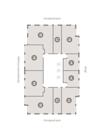 
   Продам 2-комнатную, 66.86 м², Европейский берег, дом 45

. Фото 1.