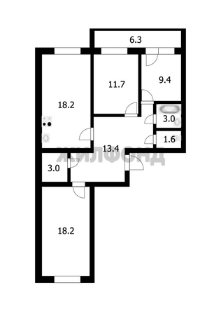 
   Продам 3-комнатную, 78.8 м², Николая Островского ул, 120

. Фото 27.