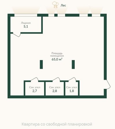 
   Продам 2-комнатную, 77.4 м², Красный Путь ул, 155к3

. Фото 9.