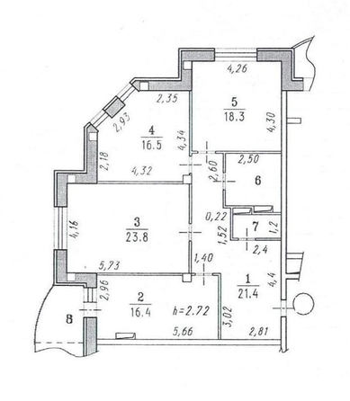 
   Продам 3-комнатную, 105.6 м², 1 Мая ул, 1/1

. Фото 8.