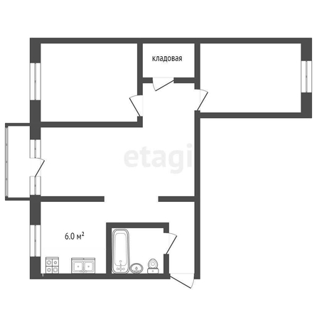 
  Продается 3-комн. квартира, 54.6 м², Энтузиастов ул, д. 25А
. Фото 5.