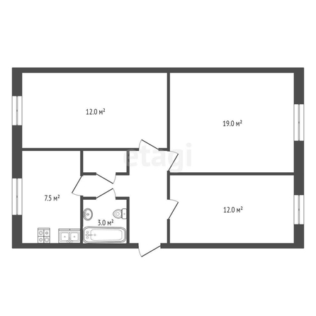 
  Продается 3-комн. квартира, 59.2 м², 20 лет РККА ул, д. 238
. Фото 5.