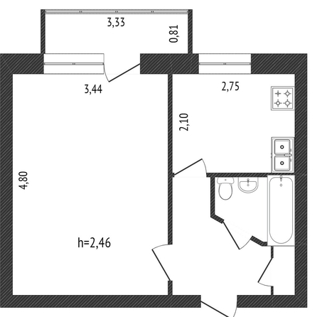 
  Продается 1-комн. квартира, 37.4 м², Маргелова ул, д. 357
. Фото 5.