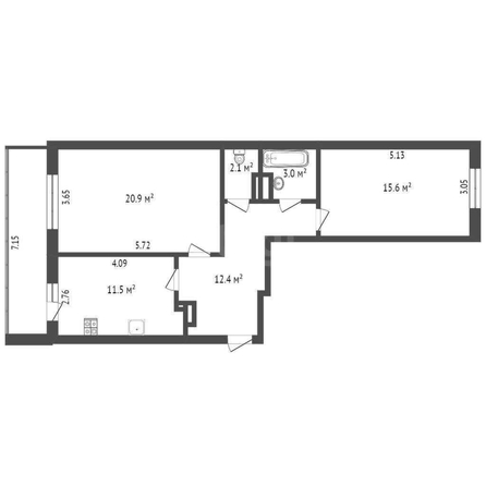 
  Продается 2-комн. квартира, 69.2 м², Звездная ул, д. 8к1
. Фото 5.