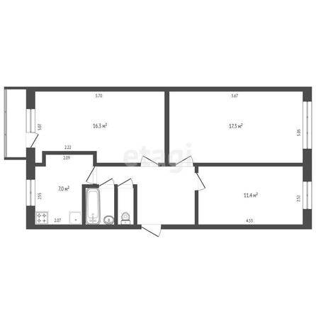 
  Продается 3-комн. квартира, 64 м², Амурская 21-я ул, д. 28
. Фото 5.