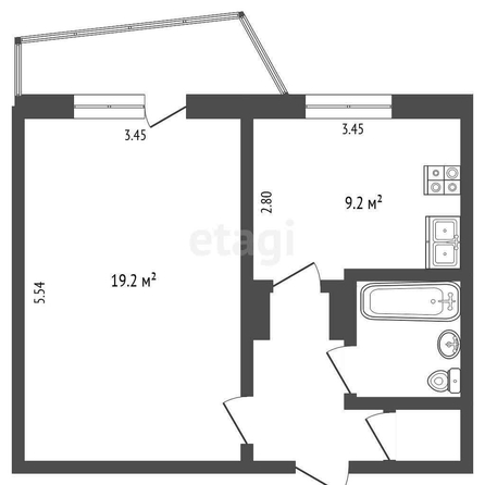 
  Продается 1-комн. квартира, 37.1 м², Молодова ул, д. 20
. Фото 5.