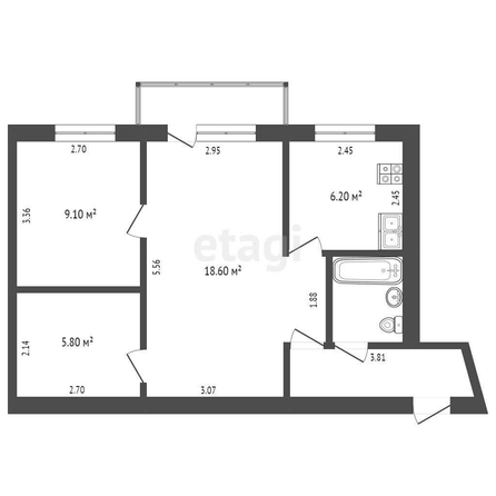 
  Продается 3-комн. квартира, 48 м², Революционная ул, д. 11
. Фото 5.
