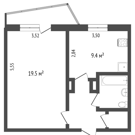 
  Продается 1-комн. квартира, 38 м², Полторацкого ул, д. 50
. Фото 5.