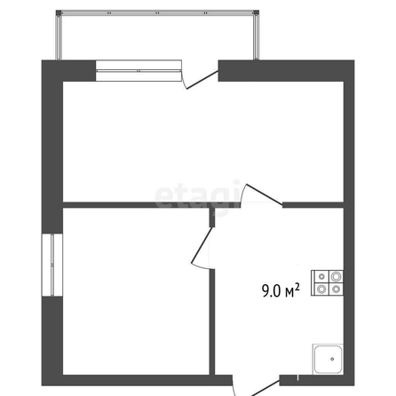 
  Продается 2-комн. квартира, 43 м², Чередовая 11-я ул, д. 5А
. Фото 5.