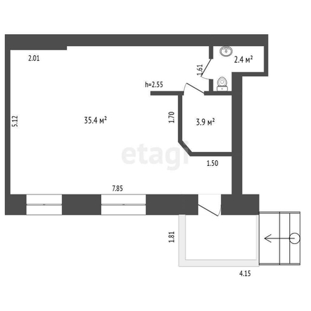 
  Сдается офис, 35.4 м², анатолия маркова, д. 4
. Фото 5.
