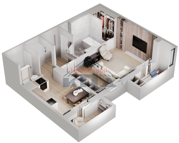 
  Продается 1-комн. квартира, 52 м², ЖК Регата
. Фото 2.