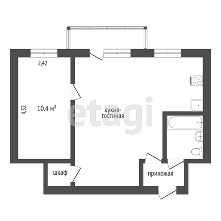 
  Продается 2-комн. квартира, 41 м², Полковая ул, д. 28
. Фото 5.