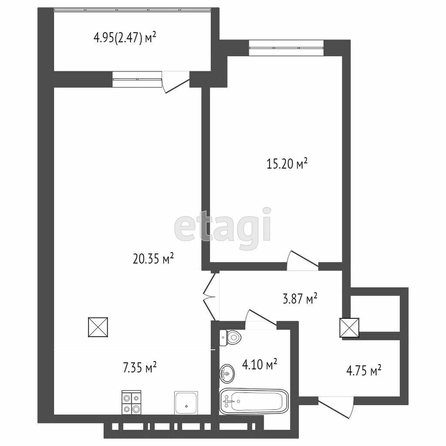 
  Продается 1-комн. квартира, 40 м², Успенского ул, д. 31Б
. Фото 5.
