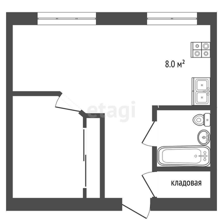 
  Продается 1-комн. квартира, 35.1 м², Карла Маркса пр-кт, д. 8
. Фото 5.