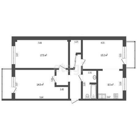 
  Продается 3-комн. квартира, 67.3 м², Учхозная 2-я ул, д. 4к1
. Фото 5.
