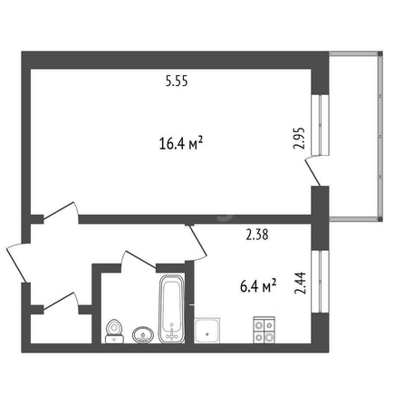 
  Продается 1-комн. квартира, 30 м², Крутогорская ул, д. 17
. Фото 5.