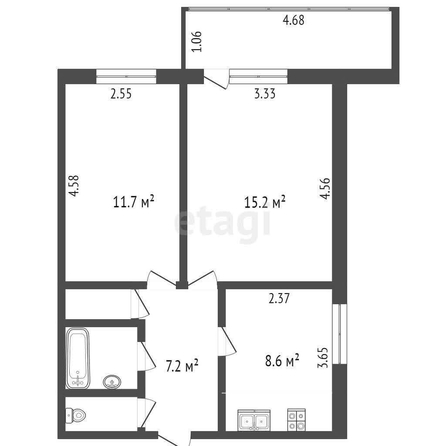 
  Продается 2-комн. квартира, 48 м², Челюскинцев ул, д. 90
. Фото 5.