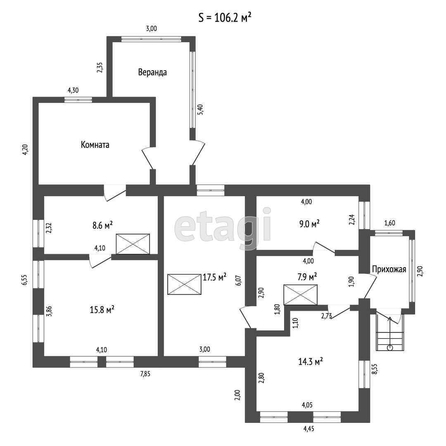 
  Продается дом, 106.2 м², Омск
. Фото 4.