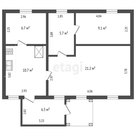 
  Продается дом, 53.4 м², Омск
. Фото 4.